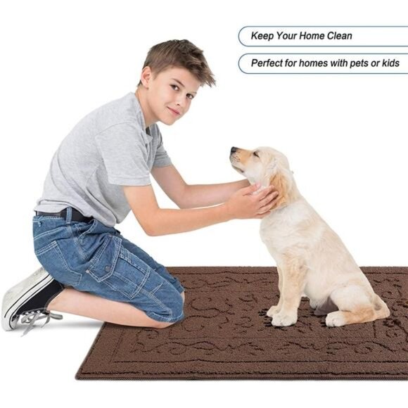 Indoor Door Mat Front Door Mat Indoor Rugs for Entryway - 24" x 36", Coffee - Picture 4 of 6